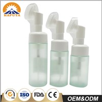 Frosted Fancy Cosmetic Foamer Pump Plastic Bottle with Silicone Brush