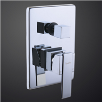 Wall Mounted Bathroom 2 Way Concealed Bath Shower Valve Mixer with Diverter