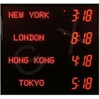 World Time Zone Clock High Quality LED Wall Clock