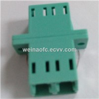 Fiber Optic Adapter LC-LC Duplex SC Footprint OM3 Aqua Plastic Housing