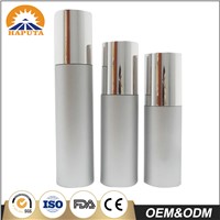 Opaque Silver Cylindrical Plastic Spray Bottle with Cap