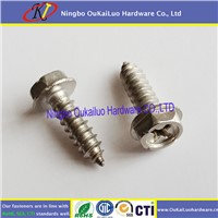 Stainless Steel Phillips Indented Hex Washer Head Self Tapping Screws