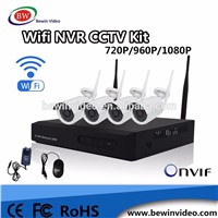 Top Selling Wireless WiFi NVR Kit with 4pcs HD WiFi IP Cameras Support Android IOS Mobile