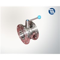 Sanitary Stainless Steel Manual Type Flanged End Butterfly Valve
