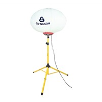 Simple Portable Light Tower with Balloon Light On Tripod