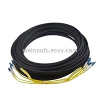 FTTH Outdoor Tactical Patch Cord 2 4 6 Cores Singlemode TPU Jacket SC/LC/FC/ST/MU/MPO