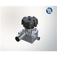 Sanitary Forged Stainless Steel Tee T Type Three Way Welded Diaphragm Valve