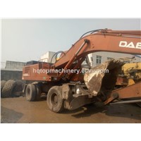 Cheap Good Hydraulic Digger, Used DH210 Original Wheel Excavator, High Quality Wheel Digger