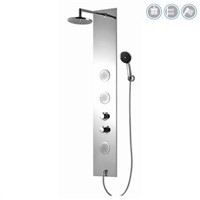 Bathroom Rain Shower with s/s Shower Arm In-Wall Stainless Steel Chrome Shower Panel TP9021