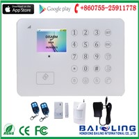 Factory Sales TFT RFID Card Wireless Home Security Alarm System