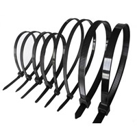 Black Color Self-Locking Nylon 66 Cable Ties, Plastic Zip Ties