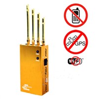 Powerful Golden Portable Cell Phone & Wi-Fi & GPS Jammer