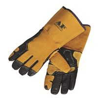Fashion Safety Glove Golden&amp;amp;Black Welding Glove Grain Pigskin Leather Gloves