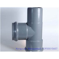 Plastic PVC 2 Sockets 1 Spigot Tee Pipe Fitting