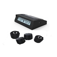 Wireless TPMS Rechargeable Solar Panel Auto Car Cigarette Lighter Tire Pressure Monitoring System+4 External Sensors