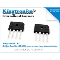 Kt Kingtronics Bridge Rectifier GBU606 (Cross to Panjit, Vishay &amp;amp; Fairchild GBU6J)
