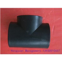 Black Plastic Pipe Fitting PE Injection Molding Equal Tee