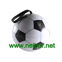 Football Design Hanging Tin Ball Tin Bauble with Ribbon for Candy & Chocolate Packaging