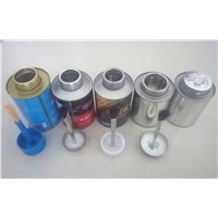 PVC Can with Brush, Metal Can with Screw Top Brush