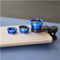 Universal Clip Super Wide Lens Fisheye Lens 3 in 1 Lens Kit