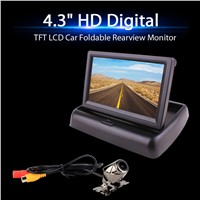 4.3 Inch TFT LCD Car Foldable Rearview Monitor