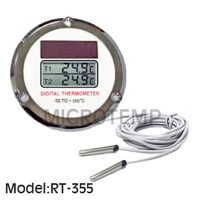 Dual Display Solar Powered Digital Thermometer RT-355