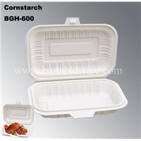 100% Biodegradable Compostable Cornstarch Disposable Take Out Fast Food Box