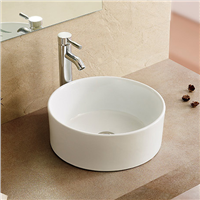 Popular Round Bathroom Ceramic Wash Basin Countertop Vessel Sink