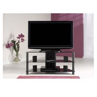 Classic Black Tempered Glass TV Stand Suit for up to 46-Inch LCD LED Oled Tvs