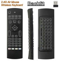 Backlit MX3 Backlight Gyroscope IR Learning 2.4G Wireless Mini Keyboard Air Mouse for Smart TV Android Box