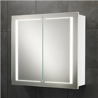 LED Aluminium Bathroom Mirror Cabinet with Touch Sensor &amp;amp; Defogger