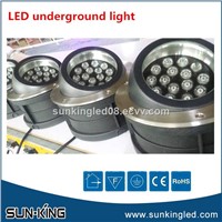 110V 220V 24V Waterproof Landscape Outer Wall RGB Changeable or DMX512 Underground Lamp 15W LED Ground Buried Light