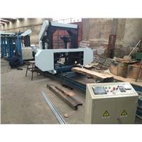 Electric Saw! Horizontal Band Saw Mobile Sawmill for Cutting Wood into Planks