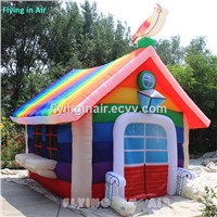 4m Length Inflatable Rainbow House Tent for Christmas Decoration