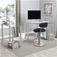 CLEAR GLASS LAPTOP/WRITING DEST TABLE