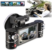Dual Lens Car Camera Vehicle DVR Dash Cam Two Lens Video Recorder F600