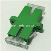 Fiber Optic Adapter SC-SC APC Simplex with Clear Dust Cap