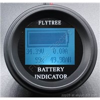 Round LCD Coulomb Meter Lithium Ion LiFePO4 Battery Real Capacity