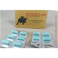 Super Bull 6000 Herbal Blue Sex Capsules 12pills