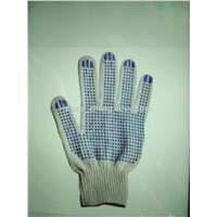 HOT! Knitted Thin Cotton PVC Safety &amp;amp; Industrial Gloves