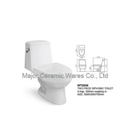WT2026 TWO PIECE TOILET SIPHONIC S-TRAP 300MM