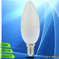 1X 5W 7W LED Candle Bulb E14 E27 220V Save Energy Spotlight Warm/Cool White Chandlier Crystal Lamp