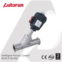TRI-CLAMP ENDS PNEUMATIC ACTUATED ANGLE SEAT VALVE