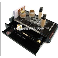 Fashionable Black Acrylic Display Stand Cosmetic Skin Care Display Drawer