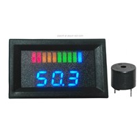 Battery Gauge with Buzzer 10 Bar LED Digital Battery Discharge Indicator