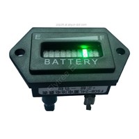 Hexagon Battery Gauge 10 Bar LED Digital Battery Discharge Indicator Meter