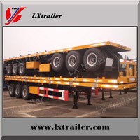 High Quality 3 Axle Tractor Truck Use 40ft Container Flatbed Semi Trailers