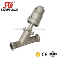 Pneumatic Angle Seat Valve SS304 Clamp Connection Fit for Filling Machine