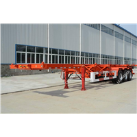 China Factory Selling 3 Axles Container Skeleton Semi Trailers