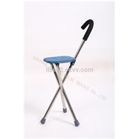 Folding Walking Cane Seat for Elder People Legged Cane Chair Portable Seat Crutch
